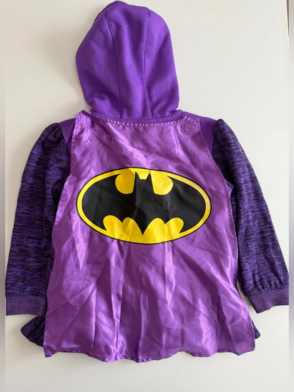 Batgirl Zip Hoodie with Velcro Cape by DC Comics Size 5 Little Girl